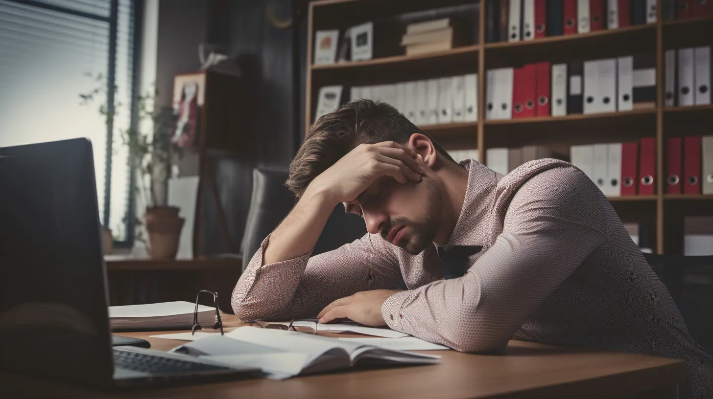 Cc4863 Photo Of A Man Almost Falling Asleep In His Office Dayli 576ba144 605b 422b 82c9 8d30b60f74df
